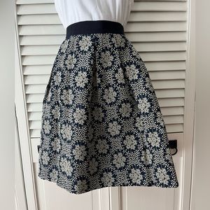 Boden Embroidered flare skirt